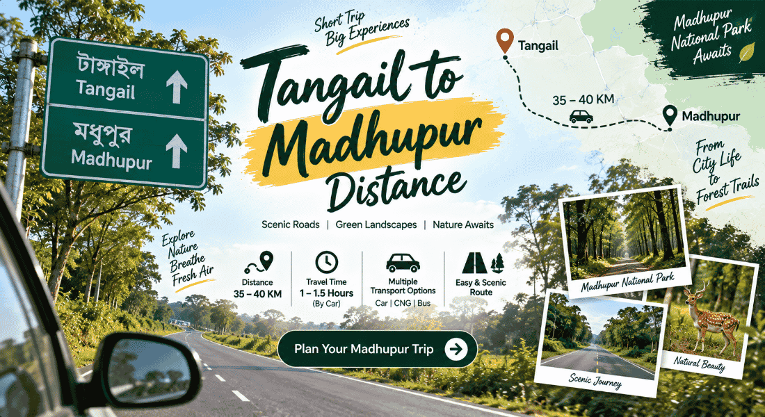 Tangail To Madhupur Distance