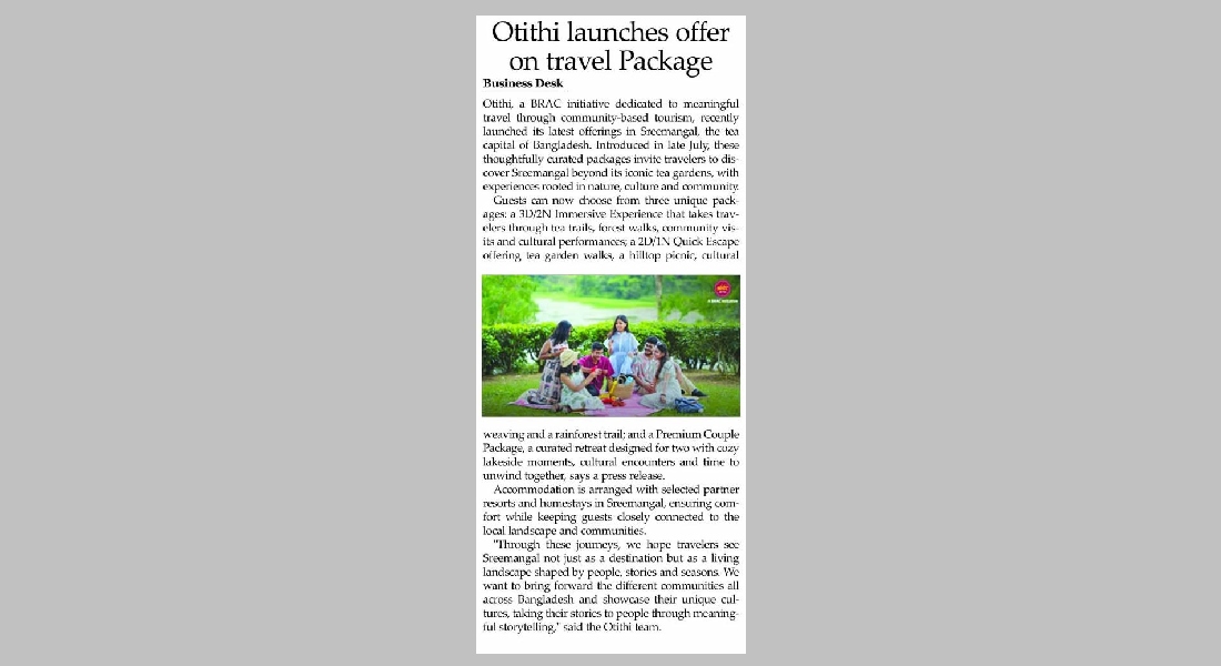Otithi launches offer on travel Package