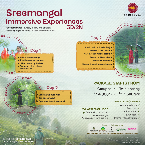 Sreemangal Immersive Experiences (3D/2N)